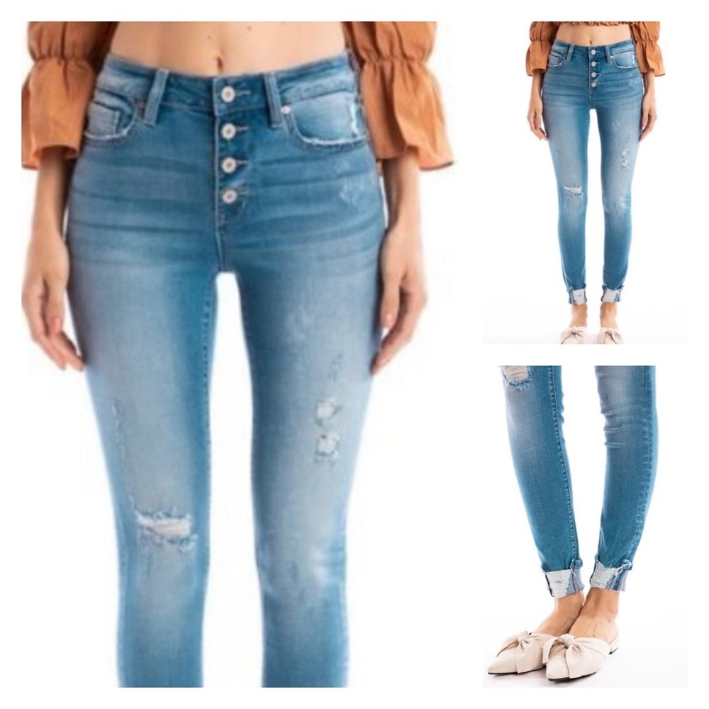 🔥KANCAN🔥 HIGH RISE ANKLE SKINNY - Picture 2 of 5